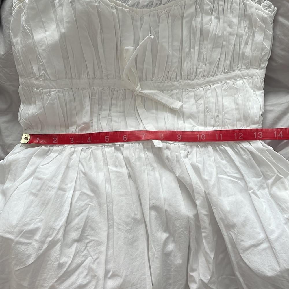 Topshop White Mini Sundress with Ruffle Straps - Picture 3 of 3